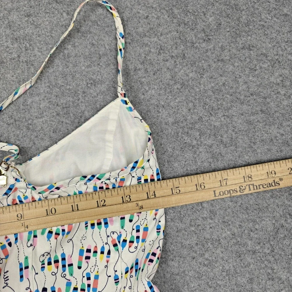 Lilly Pulitzer Dress Womens 2 Multicolor Geometric Cotton Strappy Sundress - Picture 8 of 9